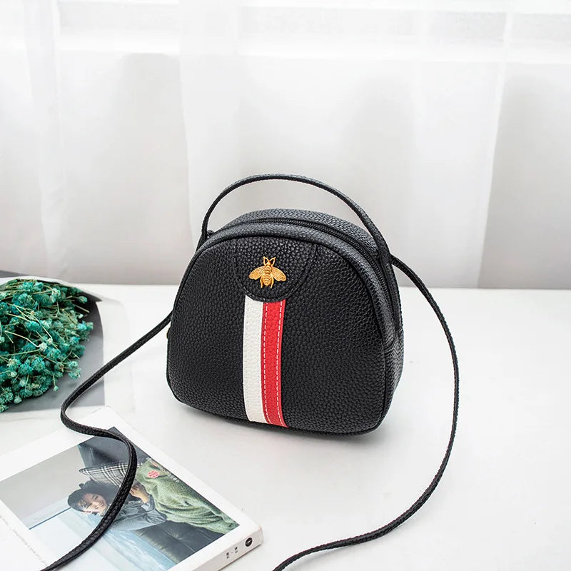 Litchi Little Bee Handbag Casual Small Square Bag