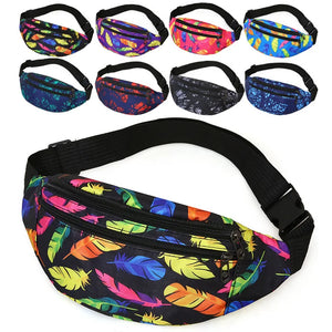 Men Holographic Waist Bag Sport Run Fanny Pack Crossbody Phone Purse
