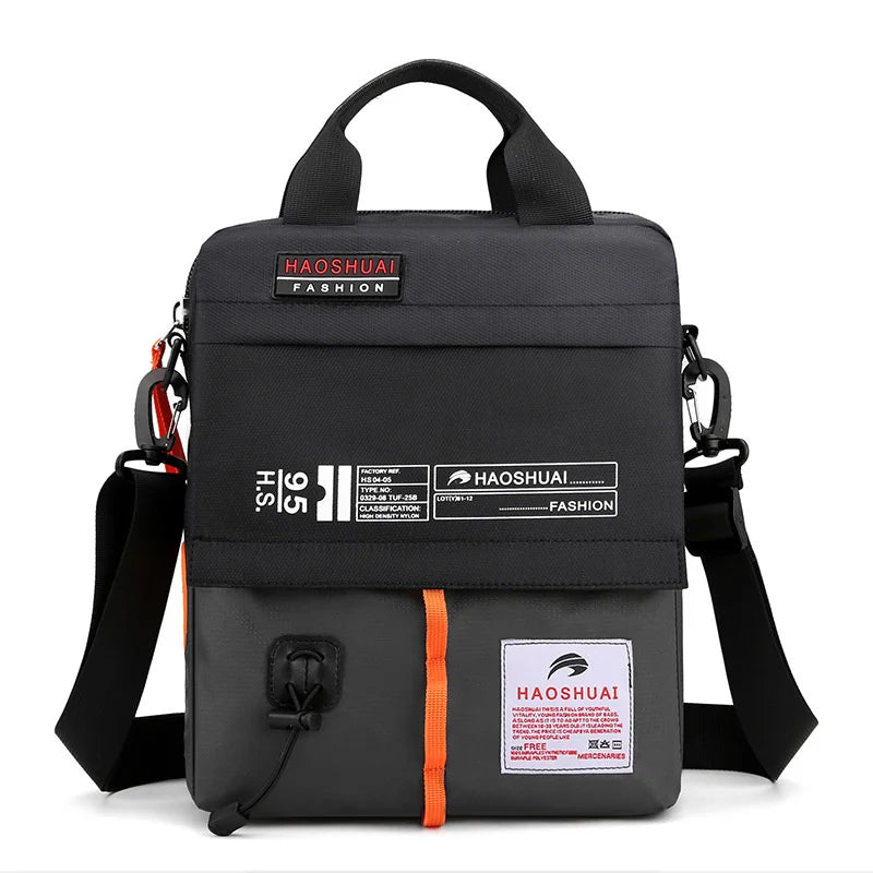 Men's One Shoulder Messenger Bag Canvas Waterproof Briefcase
