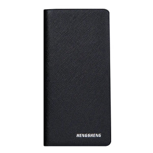 Men's Short Wallet Cross Pattern Multi-Card Large Capacity Wallet