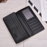 Men's Short Wallet Cross Pattern Multi-Card Large Capacity Wallet