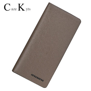 Men's Short Wallet Cross Pattern Multi-Card Large Capacity Wallet