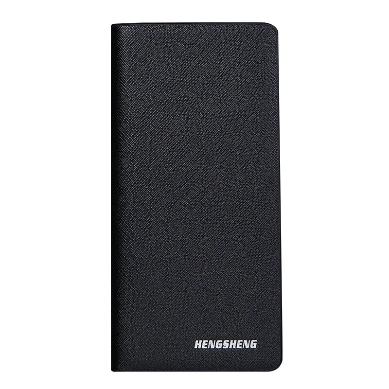Men's Short Wallet Cross Pattern Multi-Card Large Capacity Wallet
