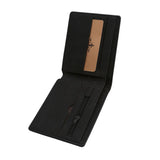 Men's Smooth Leather Cross-Section Wallet