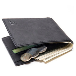 Men's Leather Wallet Cross-Section Multi-Function Short Wallet