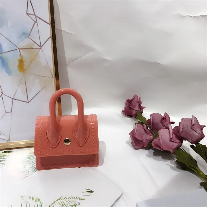 Women Summer Candy Colored Bag PVC Silicone Jelly Shoulder Messenger Bag