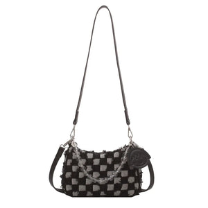 Women Denim Shoulder Bag Casual Handbag Crossbody Shoulder Bag