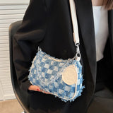 Women Denim Shoulder Bag Casual Handbag Crossbody Shoulder Bag
