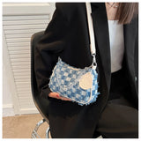 Women Denim Shoulder Bag Casual Handbag Crossbody Shoulder Bag