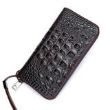 Crocodile Pattern Leather Wallet Cowhide Multi-capacity Bill Card Holder