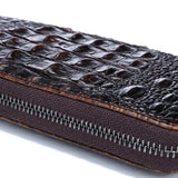 Crocodile Pattern Leather Wallet Cowhide Multi-capacity Bill Card Holder