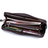 Crocodile Pattern Leather Wallet Cowhide Multi-capacity Bill Card Holder