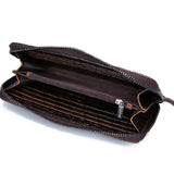 Crocodile Pattern Leather Wallet Cowhide Multi-capacity Bill Card Holder