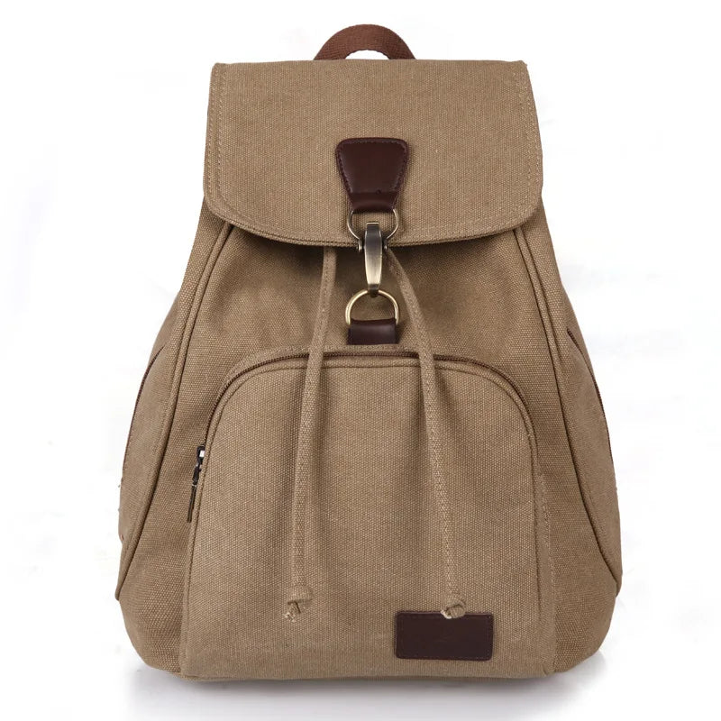 Vintage Canvas Backpack for Teenagers Schoolbags Women Travel Laptop