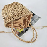 Paper Rope Handbag Shoulder Bag British Wind Women's Grass Weaving