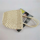 Paper Rope Handbag Shoulder Bag British Wind Women's Grass Weaving