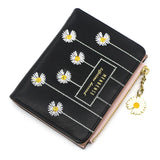 Dark Grid Flower Hand Bag Women's Short Pull Bag