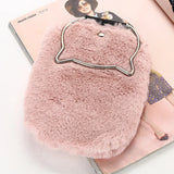Cat Shaped Plush Handbag for Women