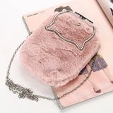 Cat Shaped Plush Handbag for Women