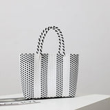 Portable Plastic Woven Bag Women's Large-Capacity Handbag