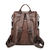 Large Capacity Soft Leather Backpack Travel Bag