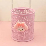 Rose Embroidery Pen Holder Desktop Decoration
