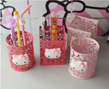 Rose Embroidery Pen Holder Desktop Decoration