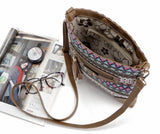 European American Printed Small Shoulder Bag Canvas Joker Messenger