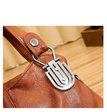 PU Leather Retro Boston Bag Light Travel Portable Large Capacity