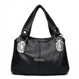 PU Leather Retro Boston Bag Light Travel Portable Large Capacity