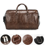 PU Travel Bag Large Capacity Cylinder Sports Fitness Bag