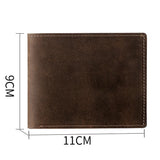Vintage Men's Leather Wallet with Cowhide Clip