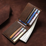Vintage Men's Leather Wallet with Cowhide Clip