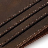 Vintage Men's Leather Wallet with Cowhide Clip