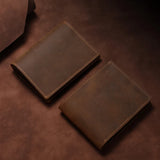 Vintage Men's Leather Wallet with Cowhide Clip