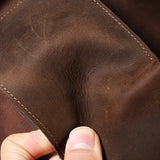 Vintage Men's Leather Wallet with Cowhide Clip