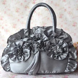 Retro Wave Silk Flower Handle Bag