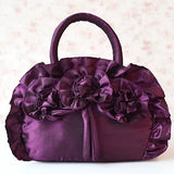 Retro Wave Silk Flower Handle Bag