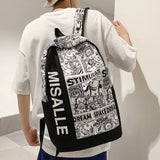 Graffiti School Backpack Large Capacity College Students Bookbag