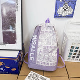 Graffiti School Backpack Large Capacity College Students Bookbag