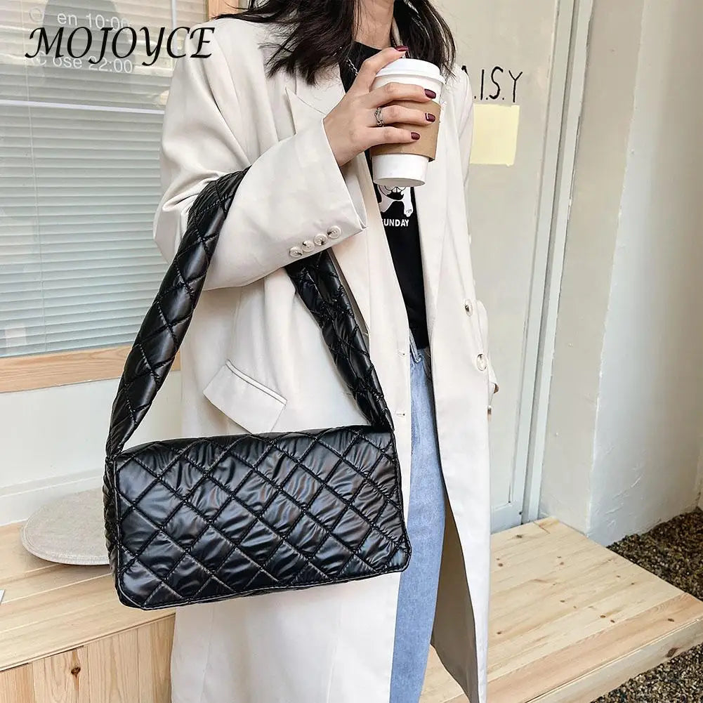 Women Space Padded Nylon Vintage Armpit Bag