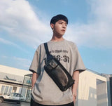 Men's Retro Shoulder Bag Messenger Chest Sports Waist Bag