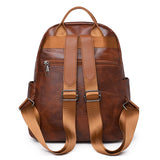Retro Ladies Backpack Soft Leather School Bag
