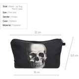 Skull Old-School Handbag Makeup Bag Organizer Kids Stationery Purse