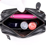 Solid Leather Small Bag Messenger Bag Female Bag Handbag