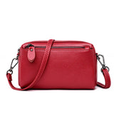Solid Leather Small Bag Messenger Bag Female Bag Handbag