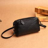 Solid Leather Small Bag Messenger Bag Female Bag Handbag