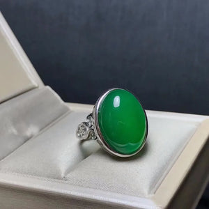 925 Silver Siberia Emerald Ring - Natural, Positive Energy