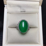 925 Silver Siberia Emerald Ring - Natural, Positive Energy