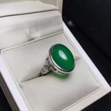 925 Silver Siberia Emerald Ring - Natural, Positive Energy